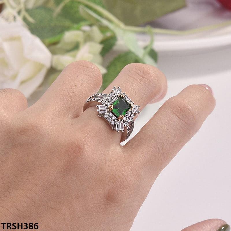 Emerald Baguette Layered Ring - Havenon Store