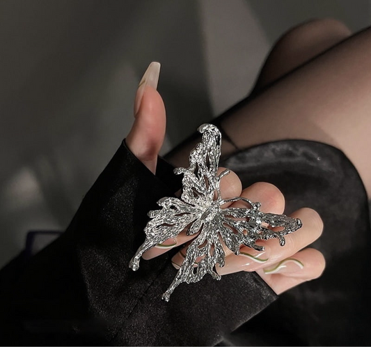 Silver Butterfly Ring Adjustable