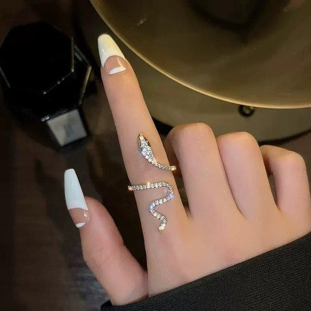 Silver Plated Snake Ring Adjustable