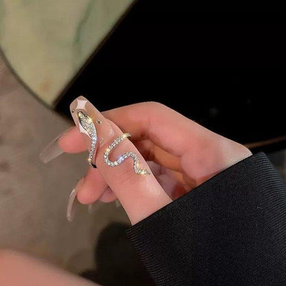 Silver Plated Snake Ring Adjustable