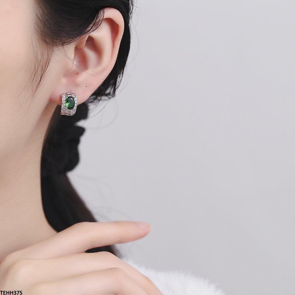 Casual ear hoops, silver accessory  