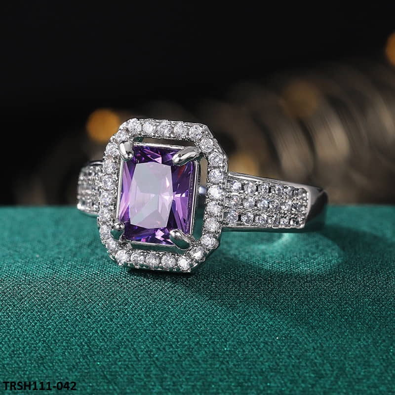 Cubic Zirconia Cushion Ring for women