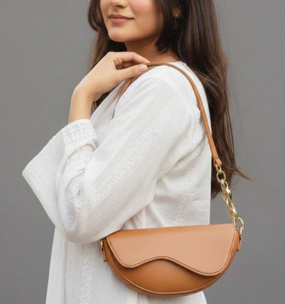 Aurelia Saddle Armpit Bag Dark Brown