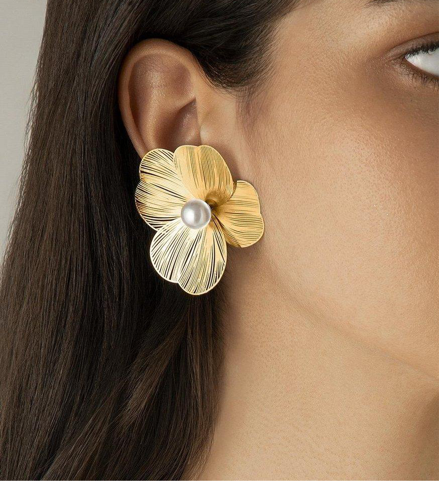 18K Designer Flower Tops