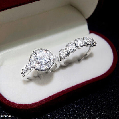 Elegant Cubic Zirconia Twin Rings for Women  