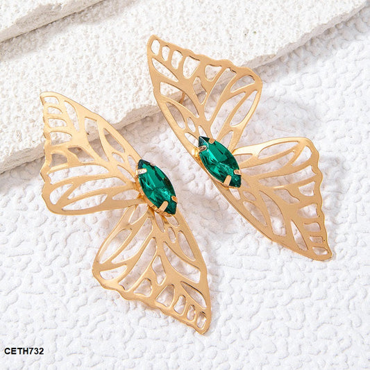 Elegant Designer Butterfly Wings Earrings  