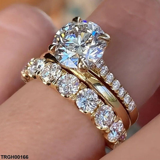 Elegant Designer Zirconium Triplet Ring for Women