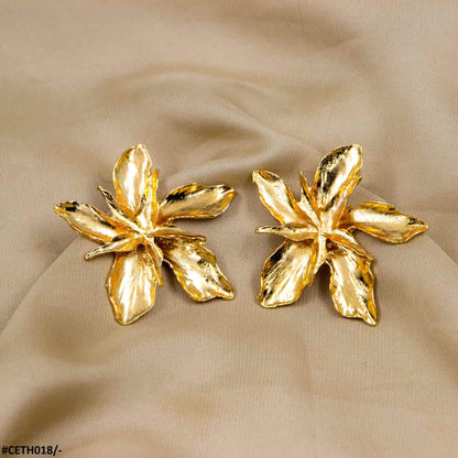 Elegant Gold Plated Flower Tops 