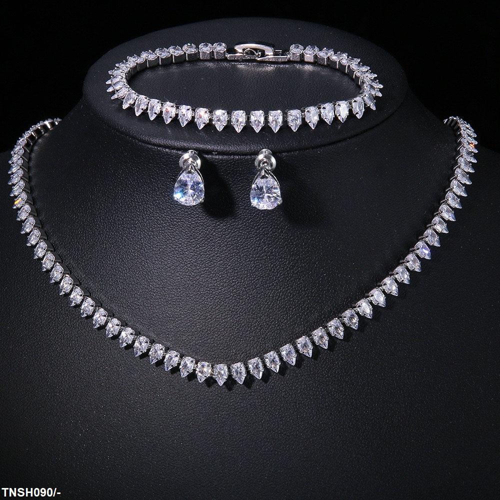 Zircon Pear Shape Necklace Set - Havenon Store