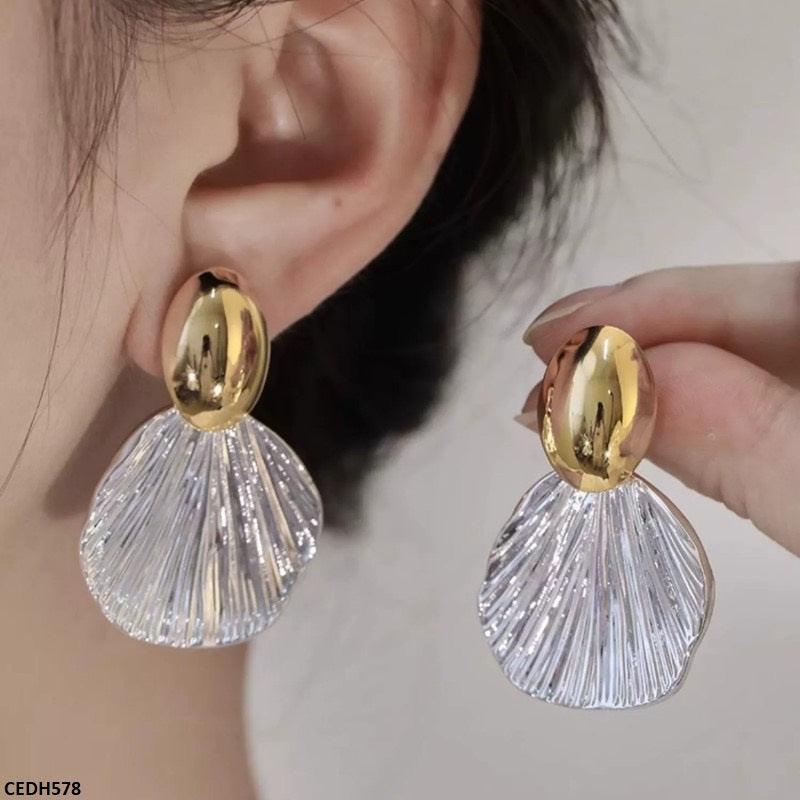 Elegant gold drop earrings for women  