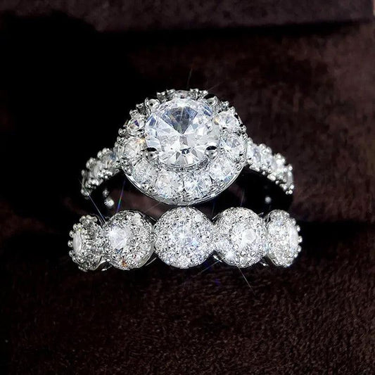 Vintage Zirconia Twin Rings - Havenon Store