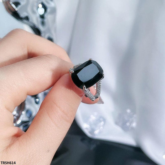 Adjustable Emerald Square Zircon Ring - Havenon Store