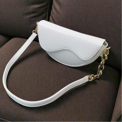 Aurelia Saddle Armpit Bag White