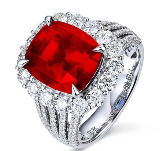 Adjustable Zirconia Cushion Ring