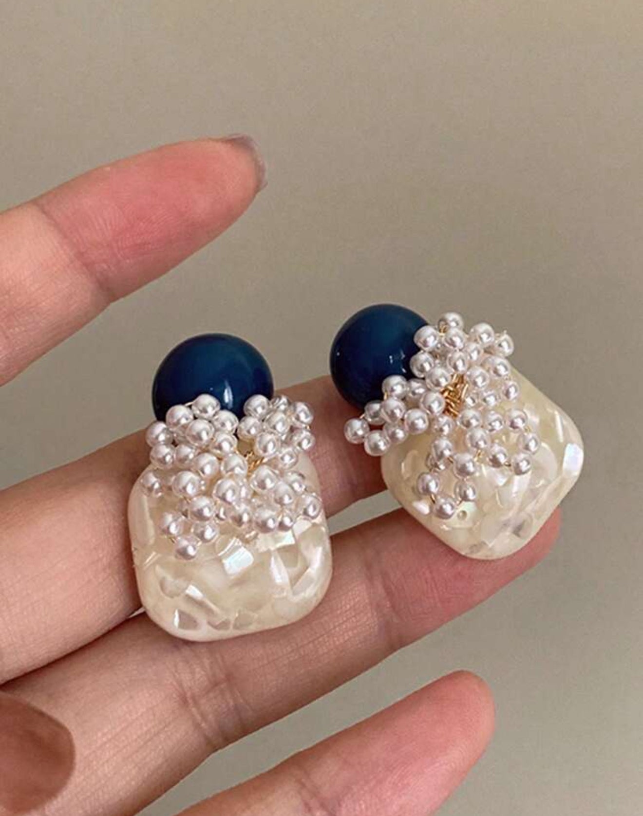 Vintage Pearl Stud Earrings