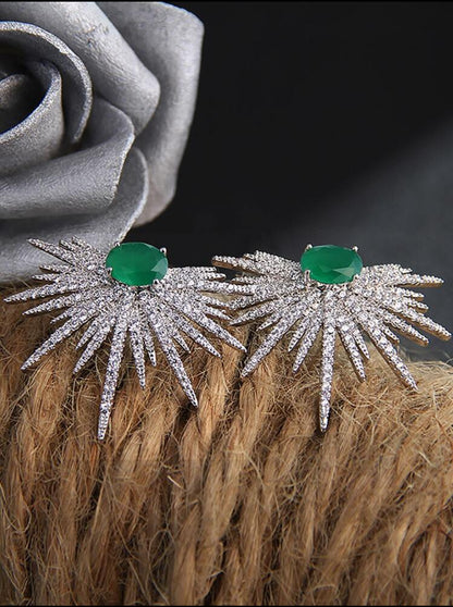 Cubic Zirconia Marquise Flakes Earrings