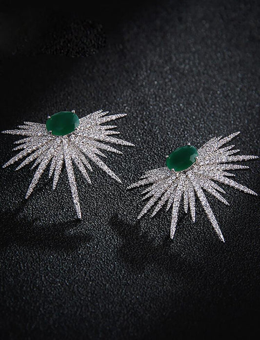Cubic Zirconia Marquise Flakes Earrings