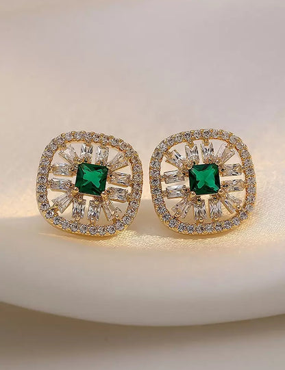 Emerald Rhinestone Square Tops