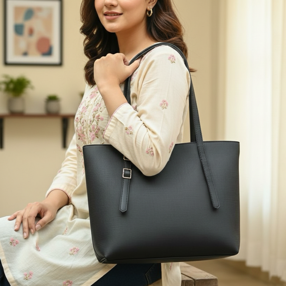 Black Vintage Tote Bag