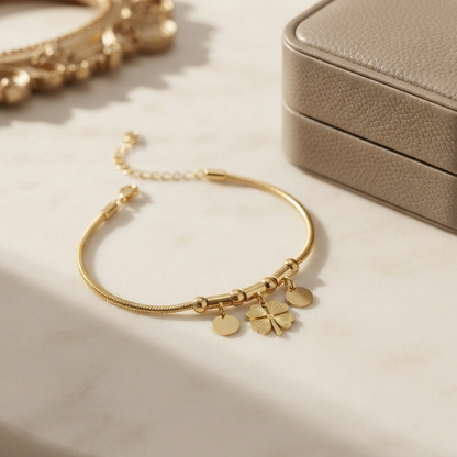 18K Flower Plain Bracelet