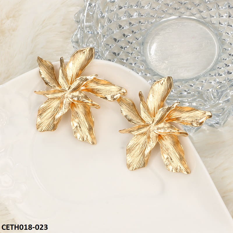 Gold Plated Flower Earrings