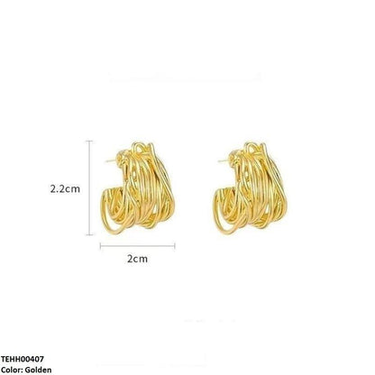 Gold Plated Half Bali Hoops