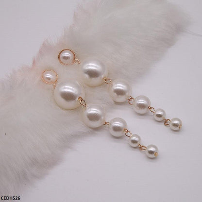 Golden-plated Pearl Drop Earrings for women