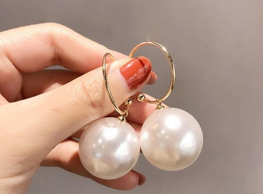 Sea Pearls Mega Hoops - Havenon Store