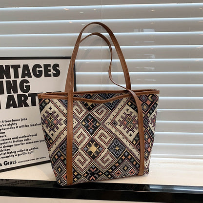 Geometric Ethnic Pattern Tote Bag