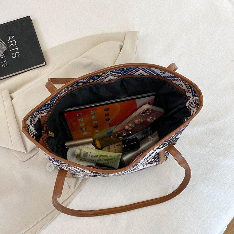 Geometric Ethnic Pattern Tote Bag