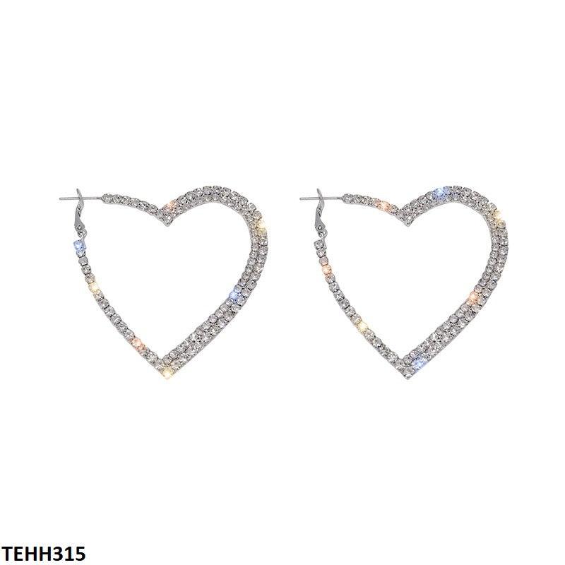 Heart-shaped silver-plated Love Earrings for women  