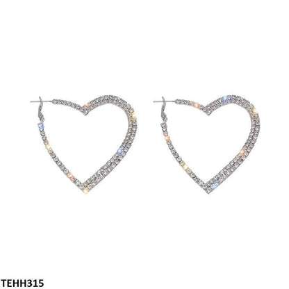 Heart-shaped silver-plated Love Earrings for women  