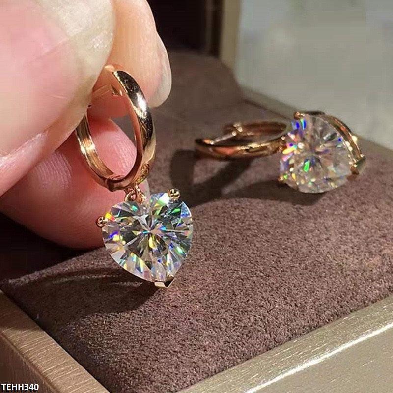Heart Drop Ear Hoops Pair - Havenon Store