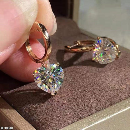 Heart Drop Ear Hoops Pair - Havenon Store