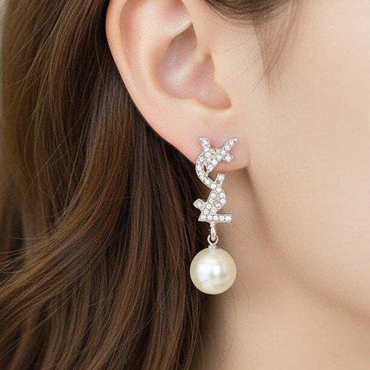 YSL Pearl Drop Earrings