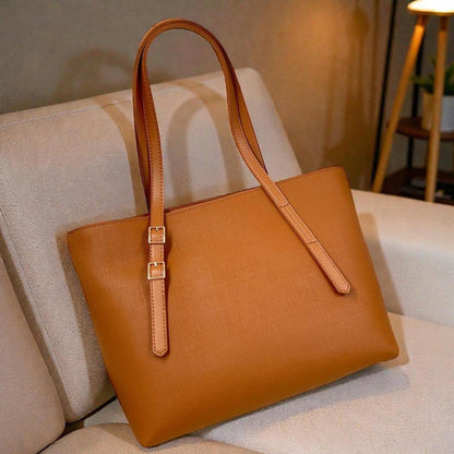 Camel Brown Vintage Tote Bag