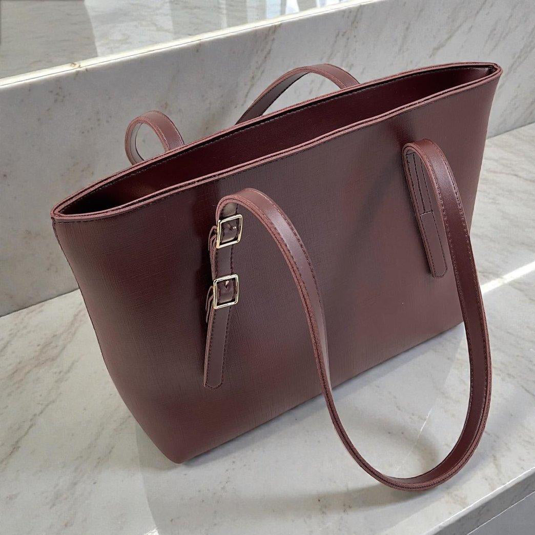 Dark Brown Vintage Tote Bag