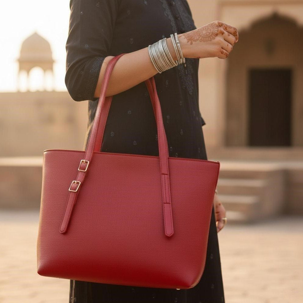 Maroon Vintage Tote Bag