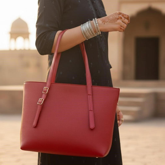 Maroon Vintage Tote Bag