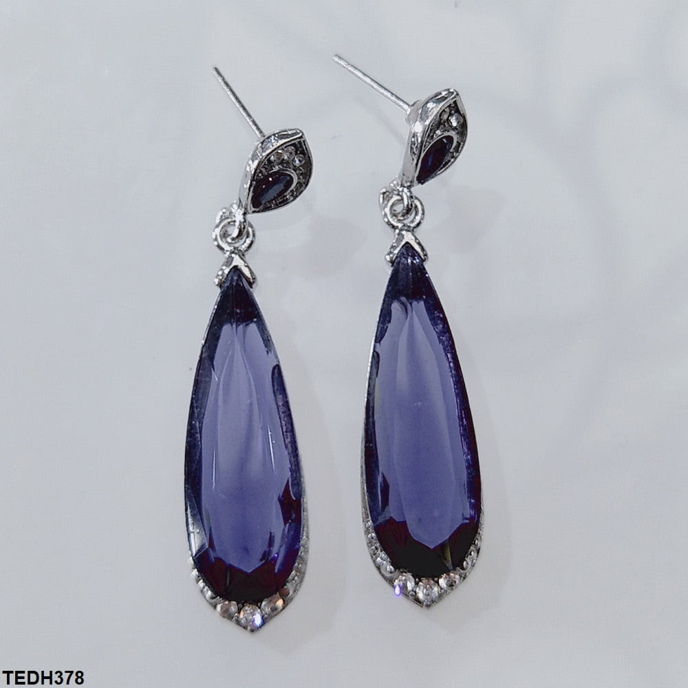 Lightweight Amethyst Long Earrings  