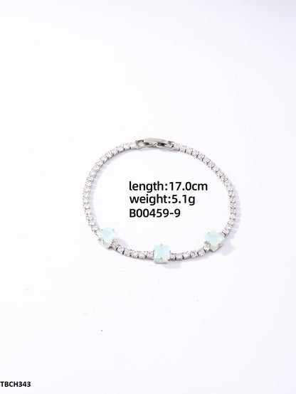 Pink Emerald Zircon Layered Bracelet - Havenon Store