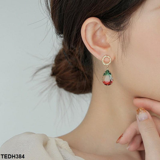 Zirconia Pear Drop Ear Pair - Havenon Store