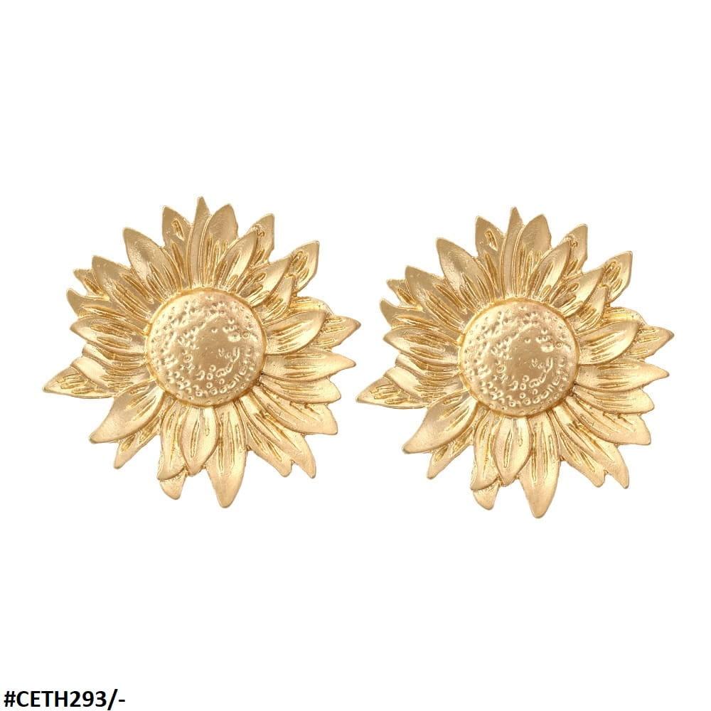 Lightweight golden-plated earrings design