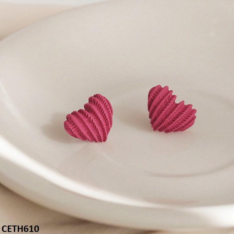 Lightweight heart-shaped earrings  