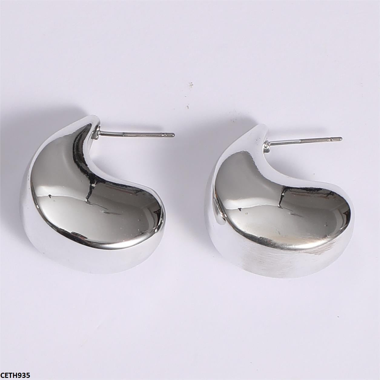 Luxury Curved Tops Pair - Silver close-up  