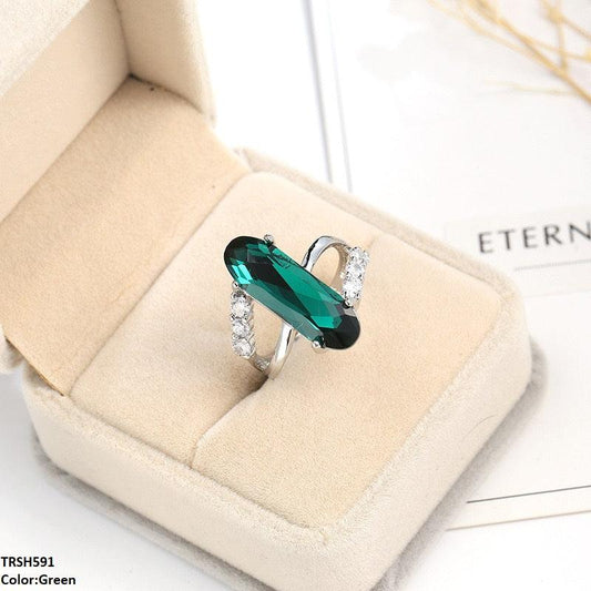 Luxury Emerald Swan Ring design  