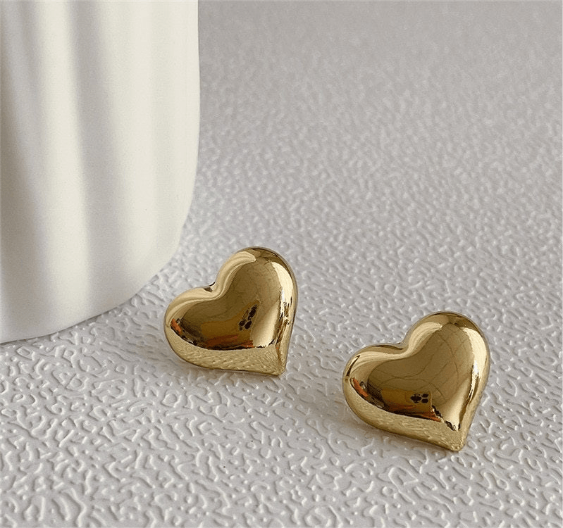 Luxury Heart Tops Pair with golden plating  