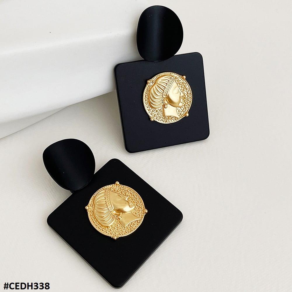 Luxury Square Ear Drop Earrings Pair  