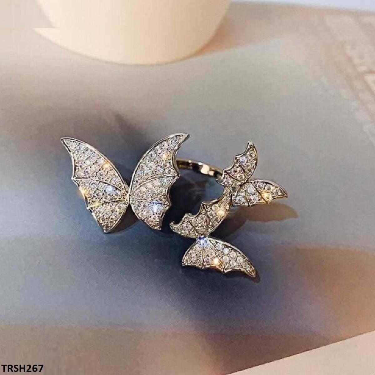 Adjustable Zirconia Butterfly Ring - Havenon Store