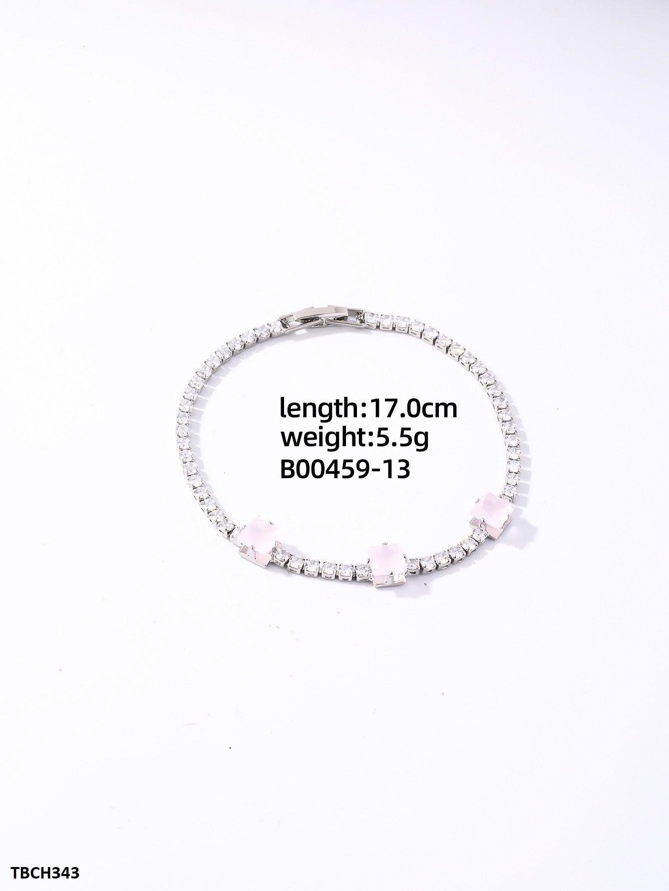 Pink Emerald Zircon Layered Bracelet - Havenon Store